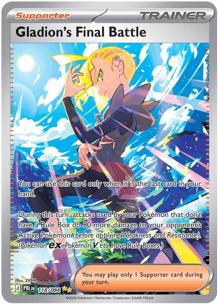 Mega Evolution—Pitch Black 영어판 Gladion's Final Battle 118 카드 앞면