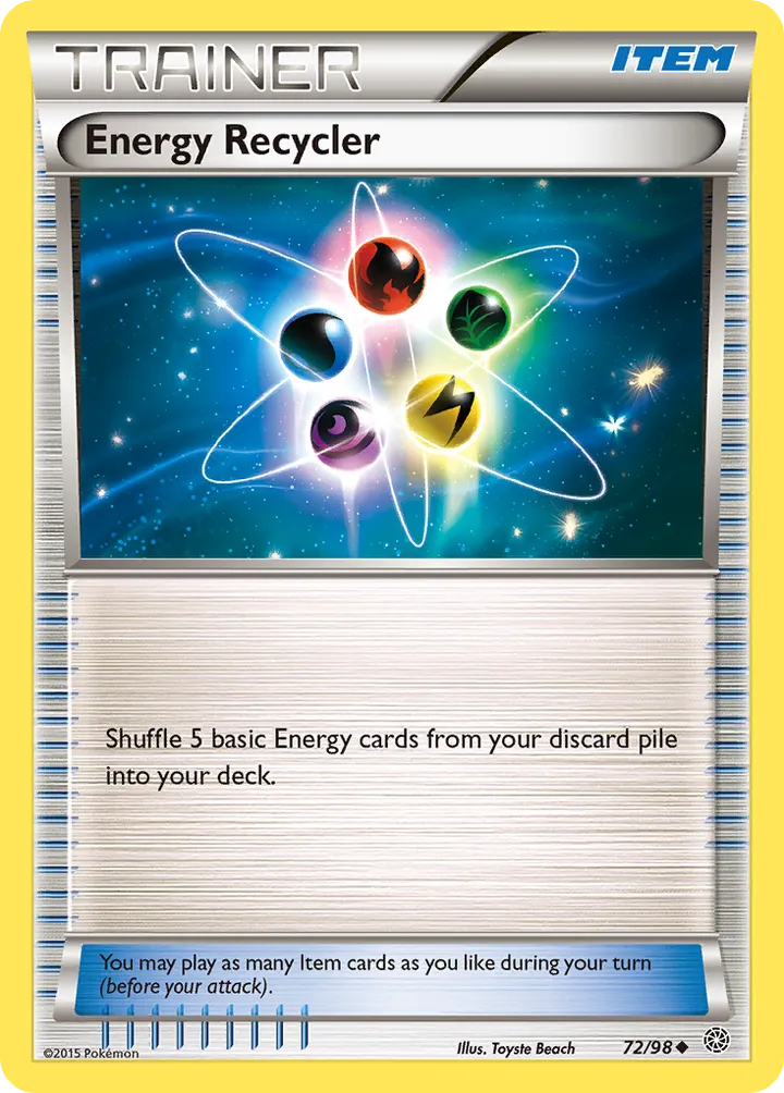 XY—Ancient Origins 英語版 Energy Recycler 72 カード表面