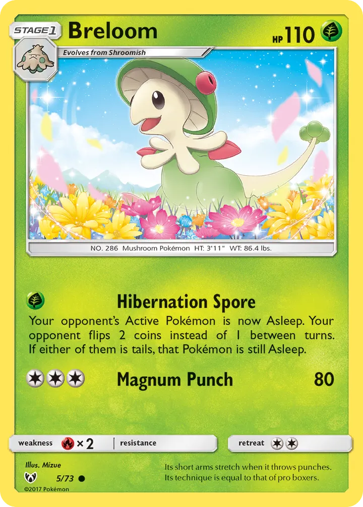 Shining Legends 英語版 Breloom 5 カード表面