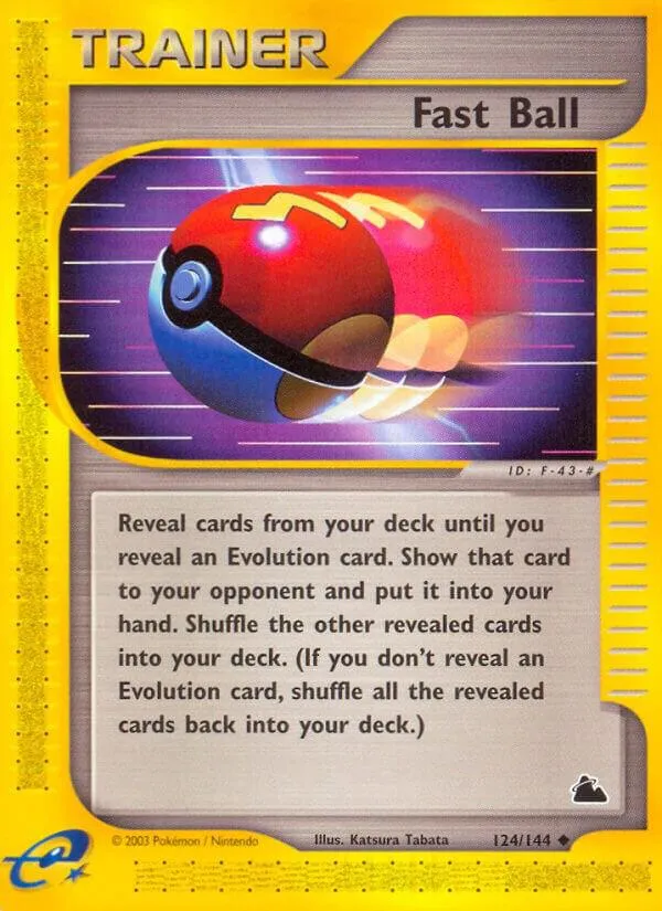 Skyridge 영어판 Fast Ball 124 카드 앞면