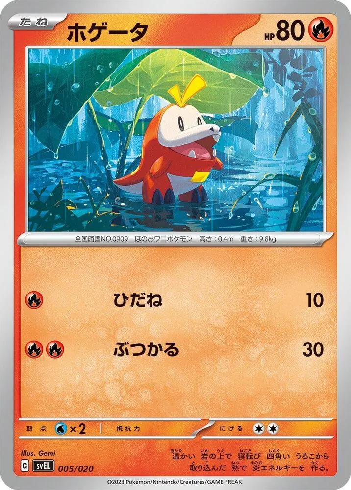 Front of Fuecoco 5, スターターセット テラスタル ラウドボーンex Japanese