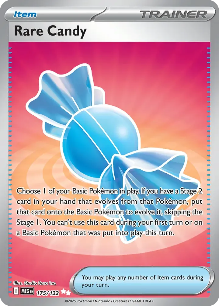 Mega Evolution 英語版 Rare Candy 175 カード表面