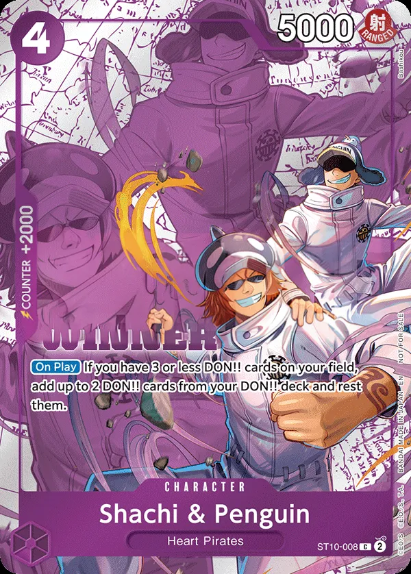 The Three Captains 영어판 Shachi & Penguin ST10-008 · 패럴렐 2 카드 앞면