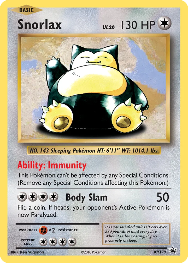 XY Black Star Promos 英語版 Snorlax XY179 カード表面