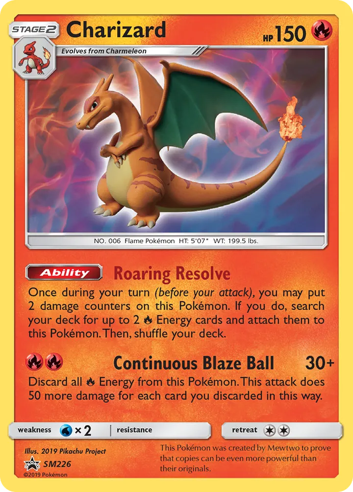 SM Black Star Promos 영어판 Charizard SM226 카드 앞면