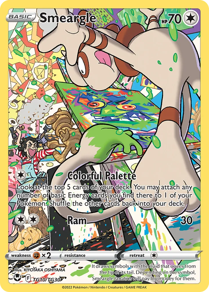 Sword & Shield—Silver Tempest 영어판 Smeargle TG10 카드 앞면