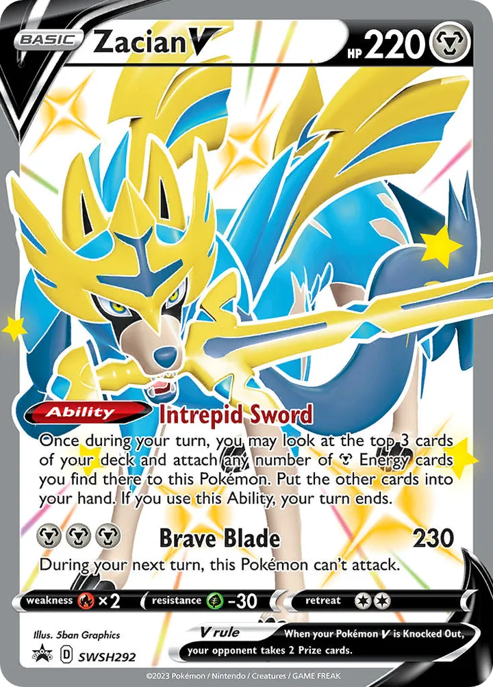 SWSH Black Star Promos 英語版 Zacian V SWSH292 カード表面