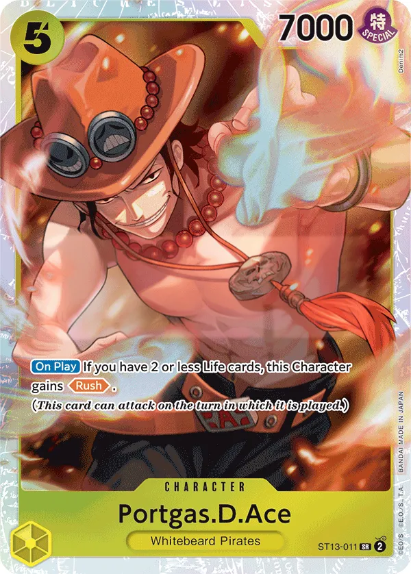 The Three Brothers 영어판 Portgas.D.Ace ST13-011 카드 앞면