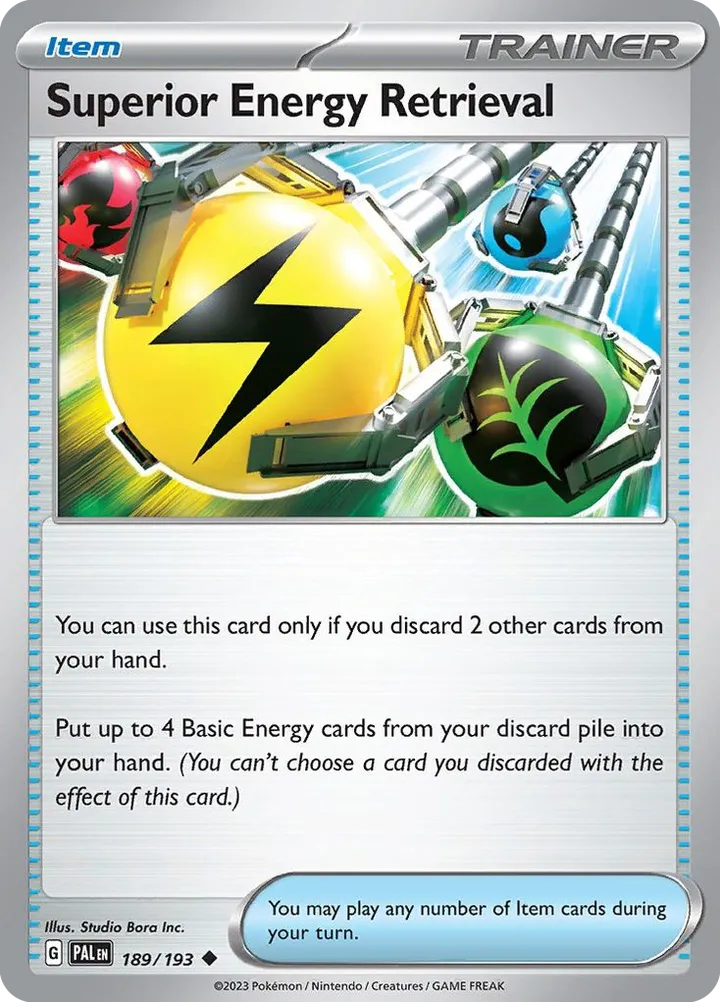 Scarlet & Violet—Paldea Evolved 英語版 Superior Energy Retrieval 189 カード表面