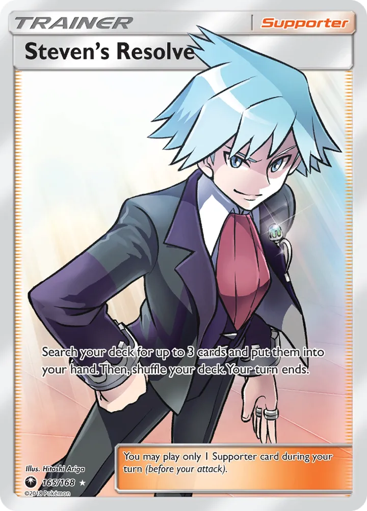 Sun & Moon—Celestial Storm 영어판 Steven's Resolve 165 카드 앞면