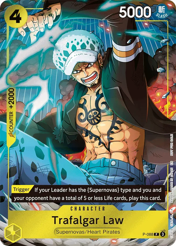 Promotion Cards 영어판 Trafalgar Law P-088 카드 앞면