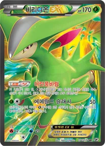 메갈로캐논 韓国語版 비리디온 EX 77 カード表面
