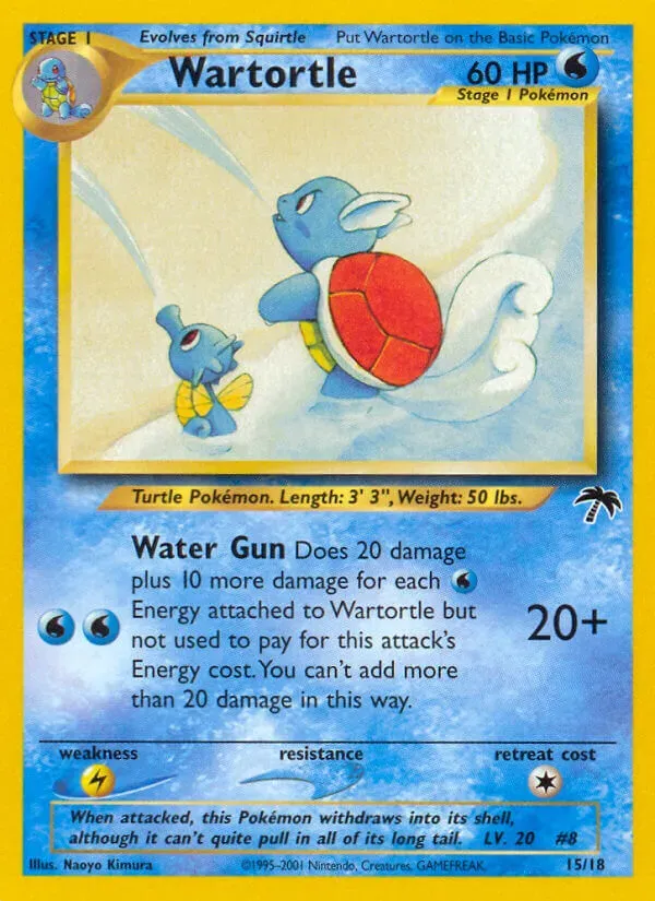 Southern Islands 英語版 Wartortle 15 カード表面