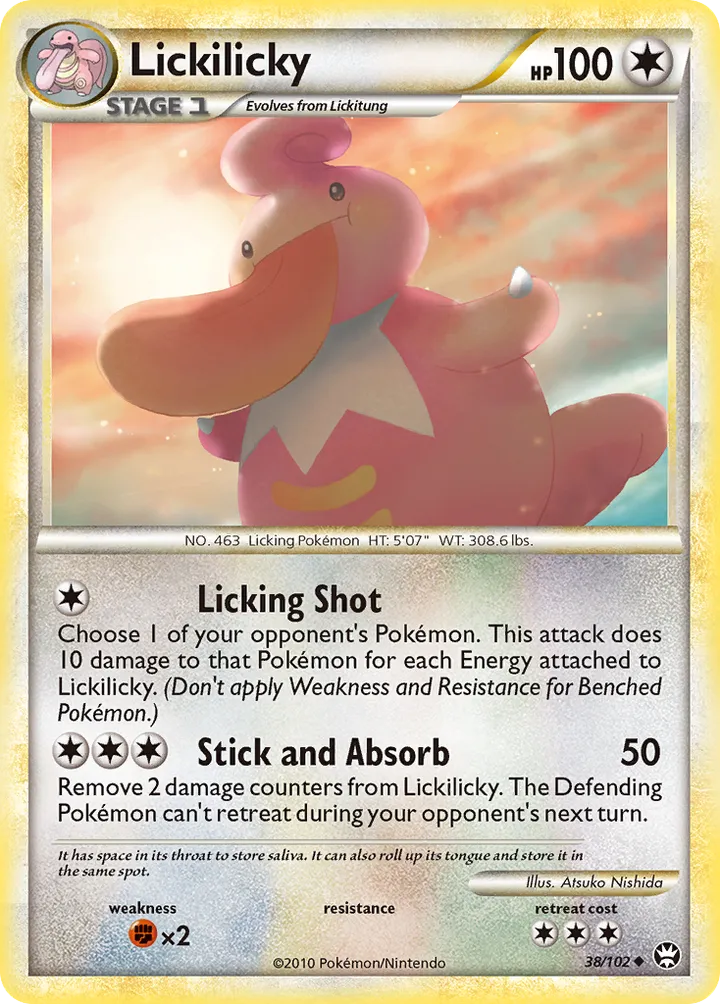 HS—Triumphant 英語版 Lickilicky 38 カード表面