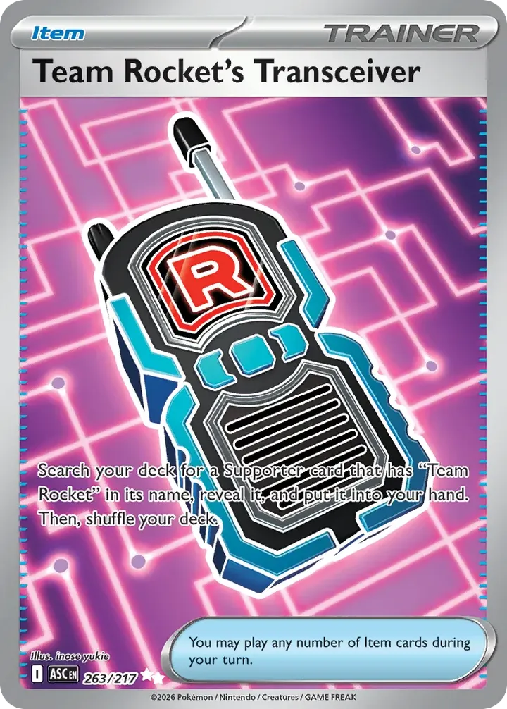 Mega Evolution—Ascended Heroes 영어판 Team Rocket's Transceiver 263 카드 앞면