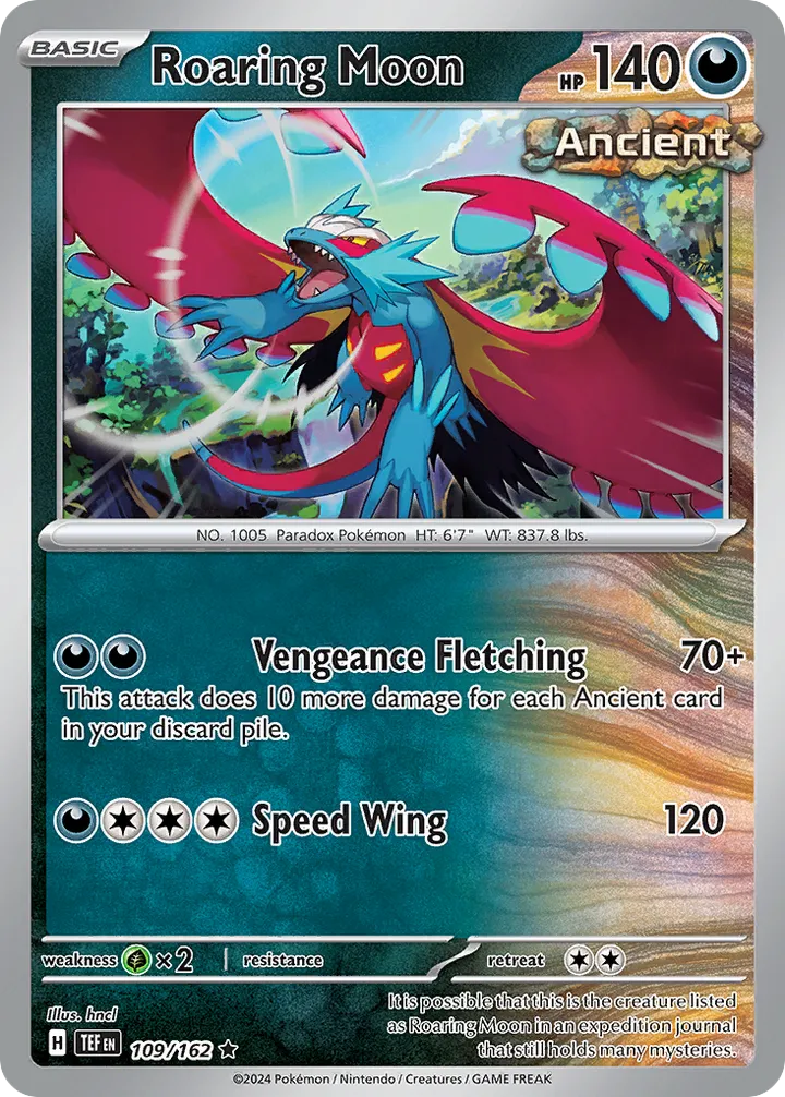 Scarlet & Violet—Temporal Forces 영어판 Roaring Moon 109 카드 앞면