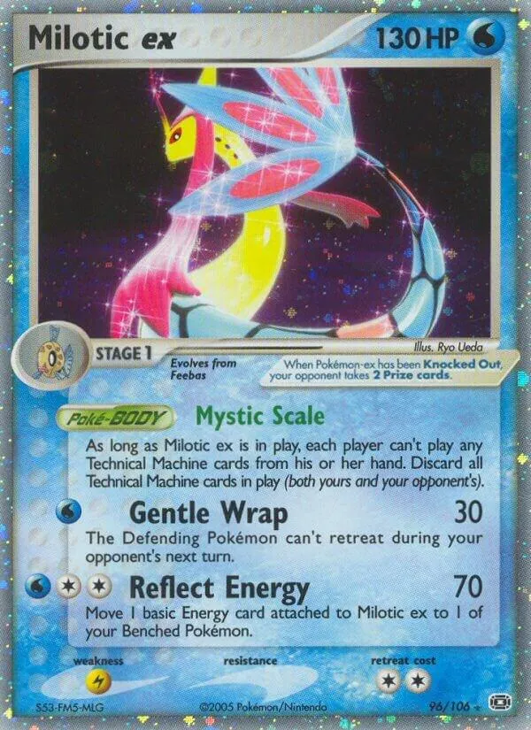 EX Emerald 英語版 Milotic ex 96 カード表面