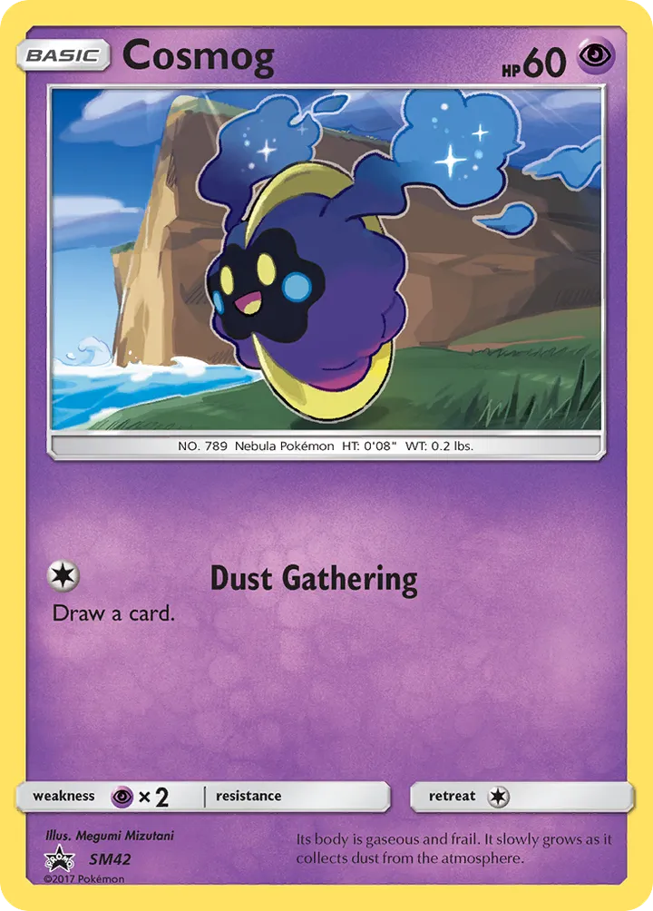 SM Black Star Promos 영어판 Cosmog SM42 카드 앞면