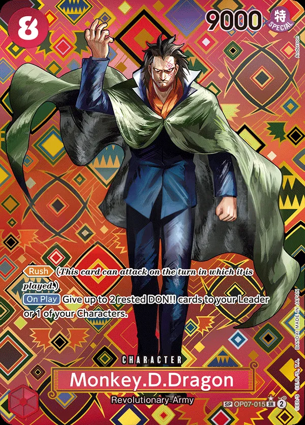 500 Years in the Future 英語版 Monkey.D.Dragon OP07-015 · パラレル 2 カード表面