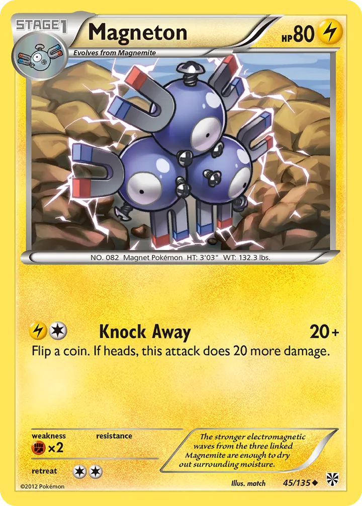 Black & White—Plasma Storm 영어판 Magneton 45 카드 앞면