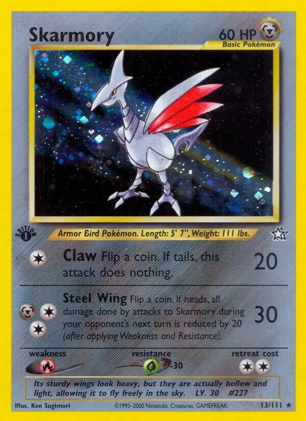 Neo Genesis 영어판 Skarmory 13 카드 앞면