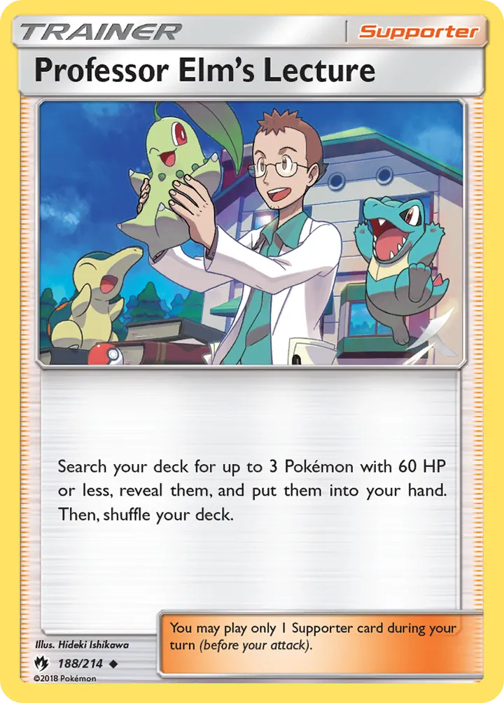 Sun & Moon—Lost Thunder 英語版 Professor Elm's Lecture 188 カード表面