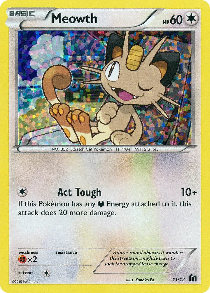 McDonald's Collection 2016 英語版 Meowth 11 カード表面