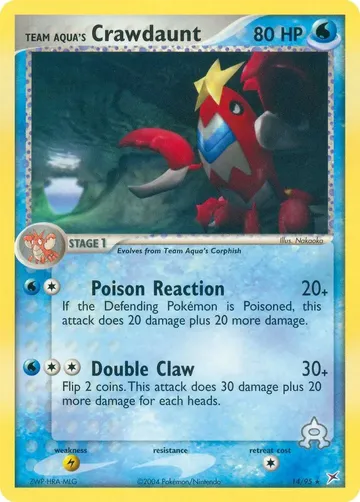 Team Aqua's Crawdaunt 14 $1.91