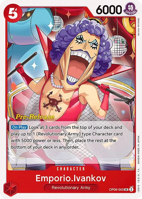 Wings of the Captain 英語版 Emporio.Ivankov OP06-003 · プレリリース カード表面