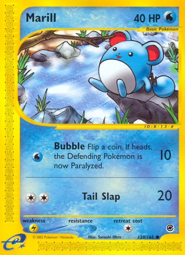Expedition Base Set 英語版 Marill 120 カード表面