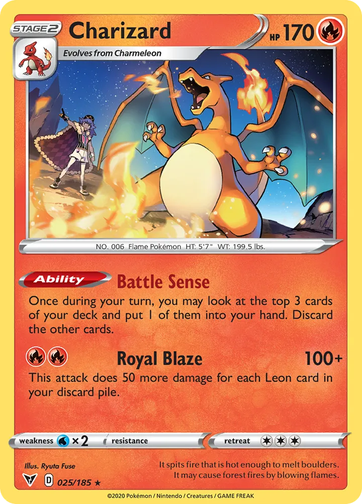 Sword & Shield—Vivid Voltage 英語版 Charizard 25 カード表面