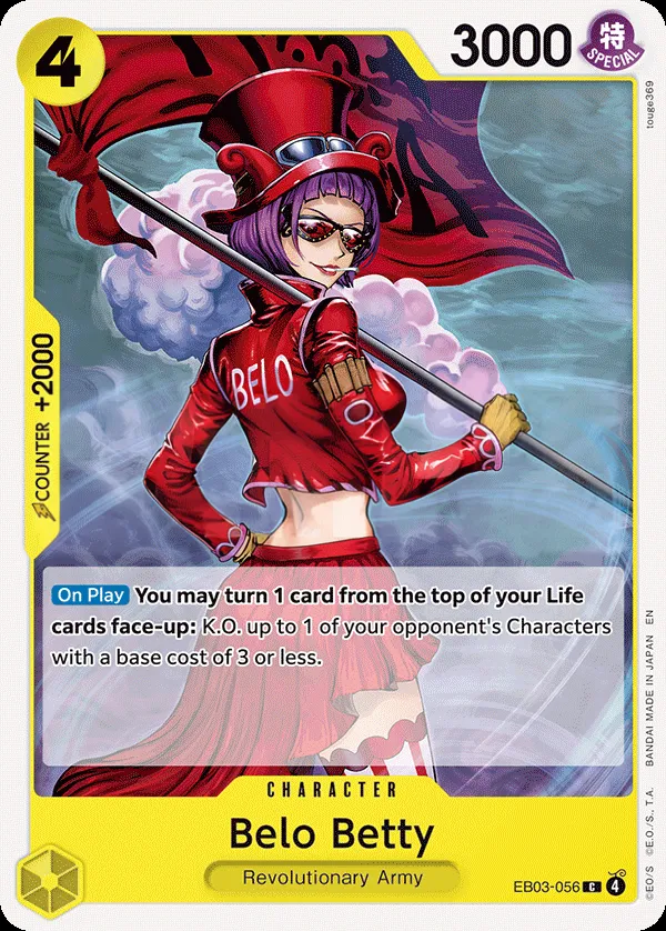 One Piece Heroines Edition 英語版 Belo Betty EB03-056 カード表面