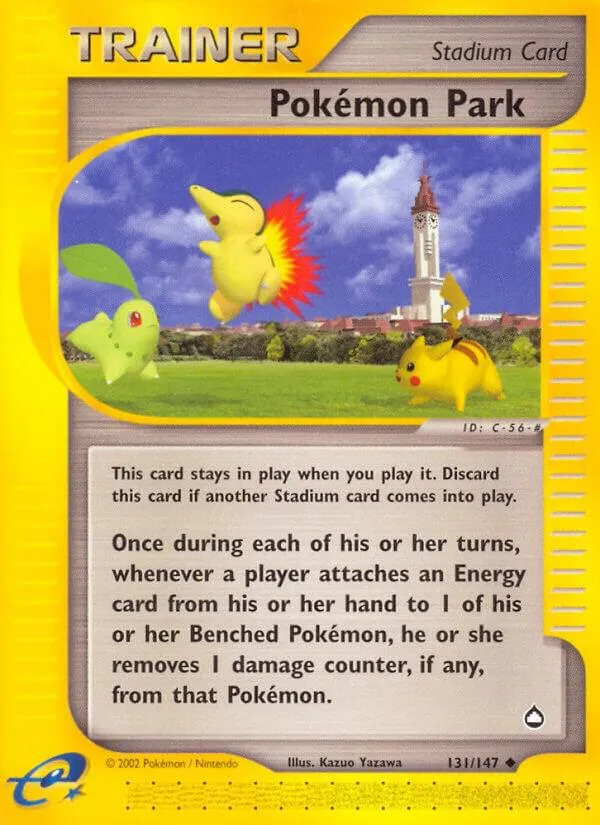 Aquapolis 영어판 Pokémon Park 131 카드 앞면