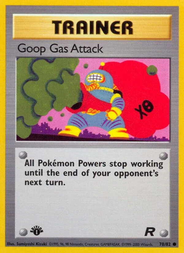 Team Rocket 영어판 Goop Gas Attack 78 카드 앞면