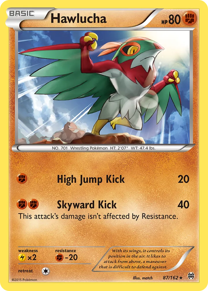 XY—BREAKthrough 영어판 Hawlucha 87 카드 앞면