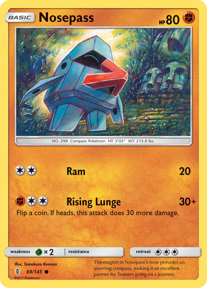 Sun & Moon—Guardians Rising 영어판 Nosepass 69 카드 앞면