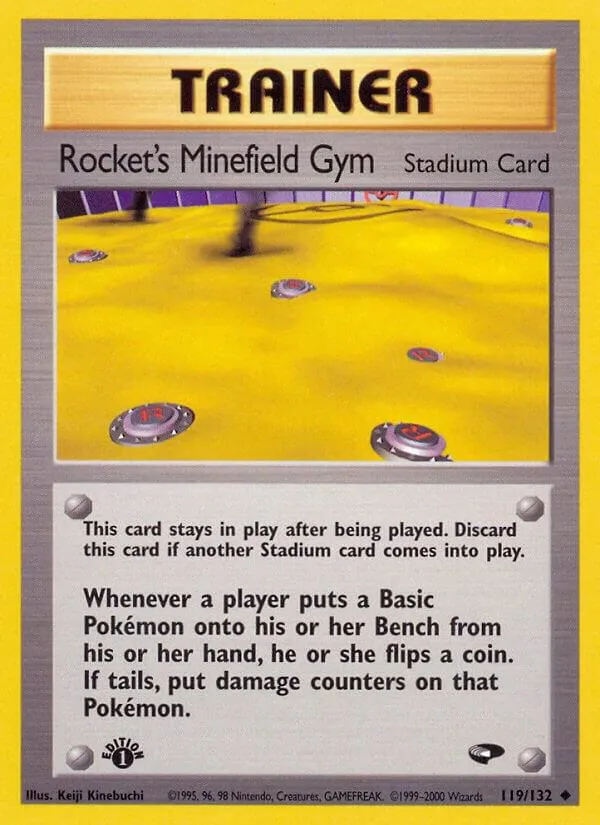 Gym Challenge 영어판 Rocket's Minefield Gym 119 카드 앞면