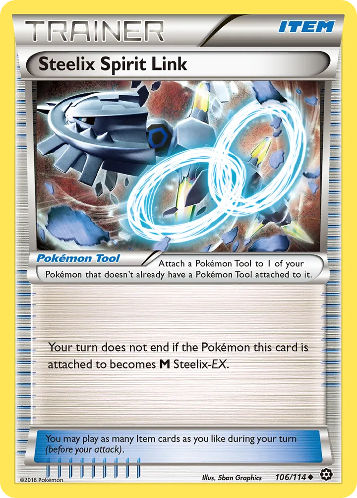 XY—Steam Siege 英語版 Steelix Spirit Link 106 カード表面