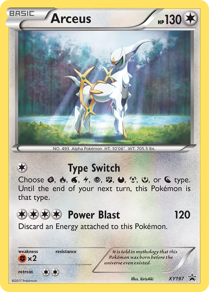 XY Black Star Promos 영어판 Arceus XY197 카드 앞면