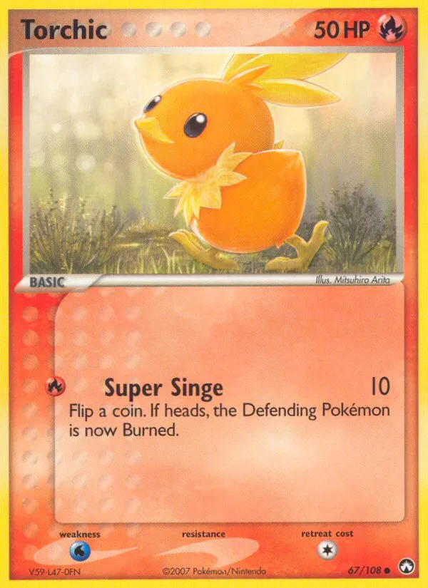 EX Power Keepers 영어판 Torchic 67 카드 앞면
