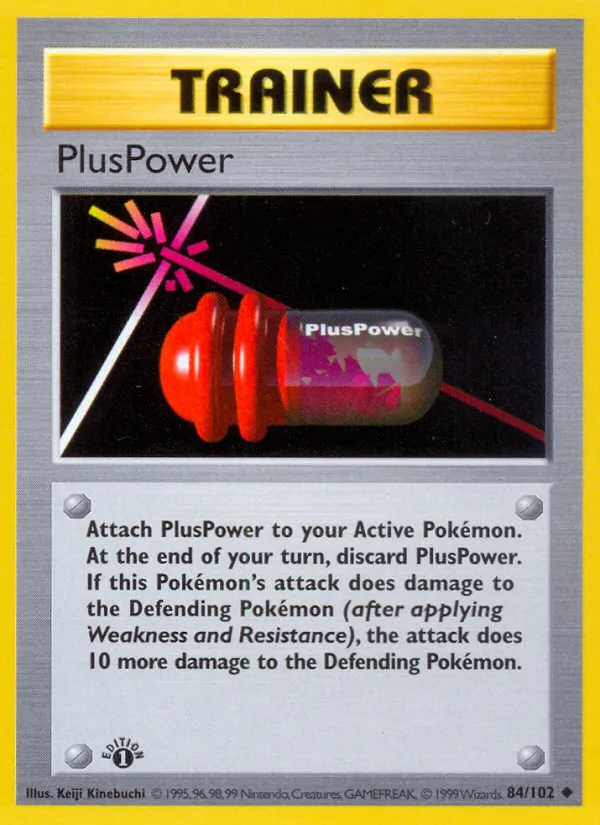 Base Set 英語版 PlusPower 84 カード表面