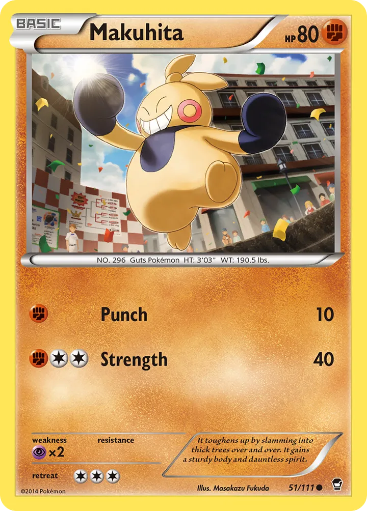 Front of Makuhita 51, XY—Furious Fists English