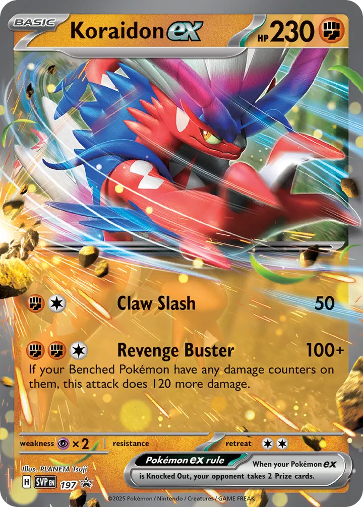 SVP Black Star Promos 英語版 Koraidon ex 197 カード表面