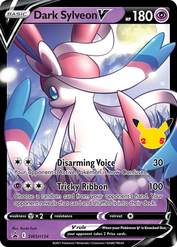 SWSH Black Star Promos 영어판 Dark Sylveon V SWSH134 카드 앞면
