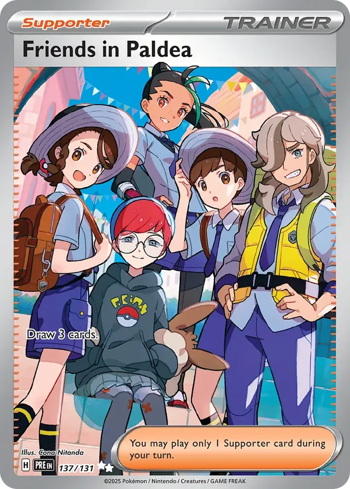 Scarlet & Violet—Prismatic Evolutions 英語版 Friends in Paldea 137 カード表面