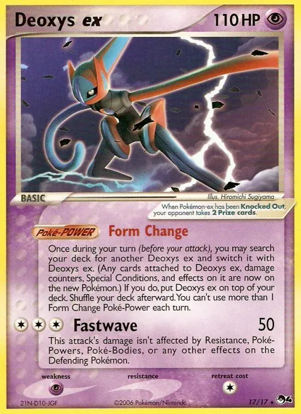 POP Series 4 영어판 Deoxys ex 17 카드 앞면