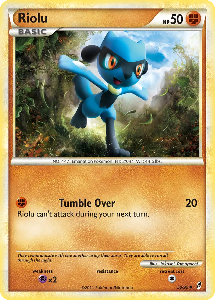 Pokémon TCG: Call of Legends 영어판 Riolu 50 카드 앞면