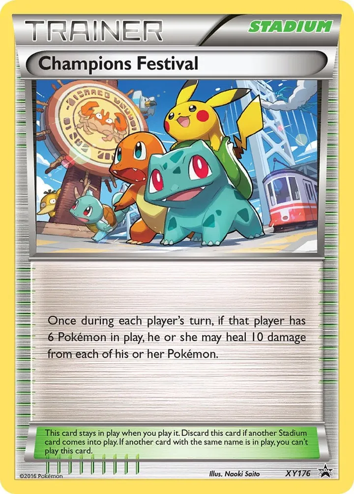 XY Black Star Promos 英語版 Champions Festival XY176 カード表面