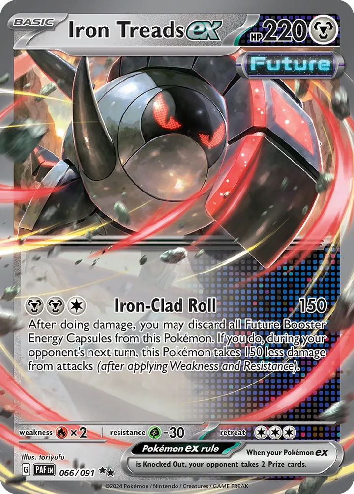Scarlet & Violet—Paldean Fates 영어판 Iron Treads ex 66 카드 앞면