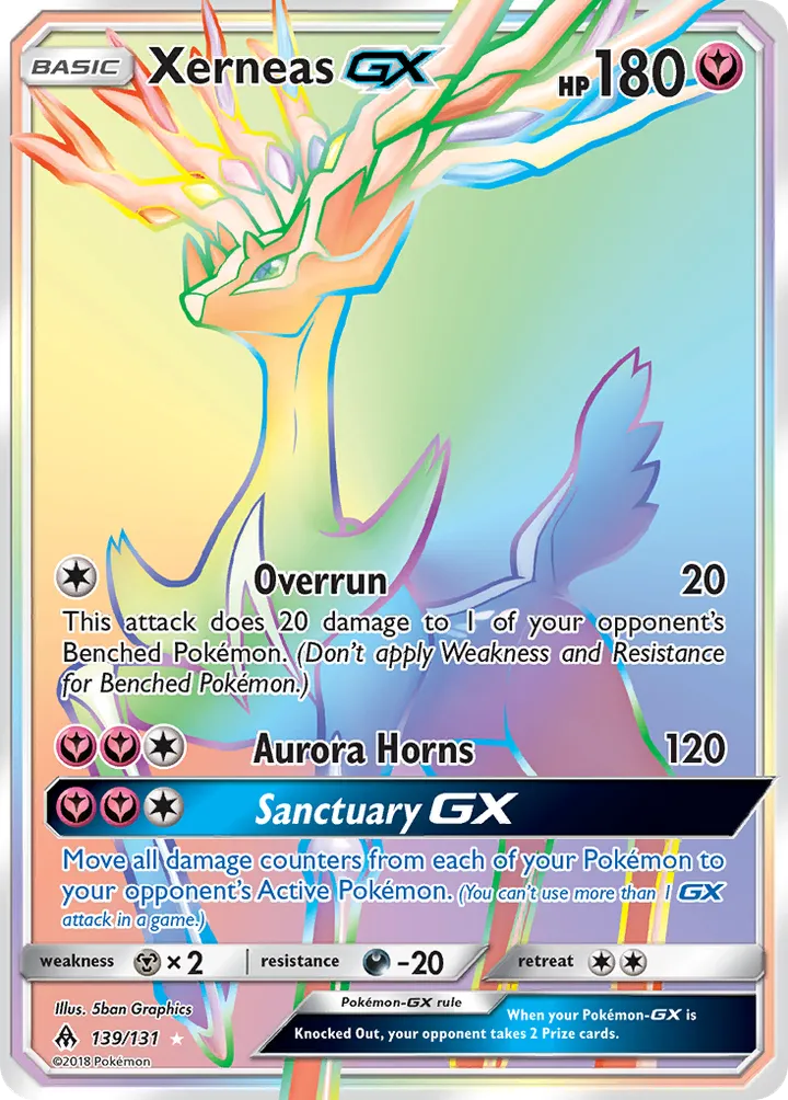 Sun & Moon—Forbidden Light 英語版 Xerneas-GX 139 カード表面
